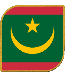 Drapeaux Afrique Mauritanie Carré 