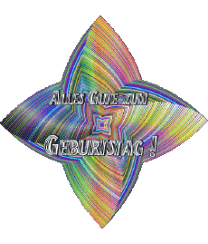 Messages German Alles Gute zum Geburtstag Zusammenfassung - geometrisch Transparent Background 018 