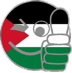 Drapeaux Asie Palestine Smiley - OK 
