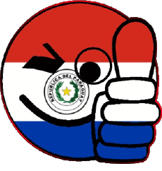 Drapeaux Amériques Paraguay Smiley - OK 