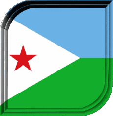 Flags Africa Djibouti Square 