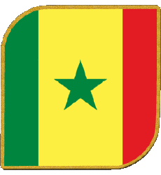 Flags Africa Senegal Square 