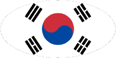 Banderas Asia Corea del Sur Oval 01 