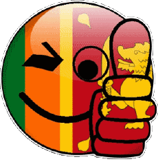Fahnen Asien Sri Lanka Smiley - OK 