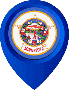 Fahnen Amerika U.S.A - States Minnesota Standort-Pin 