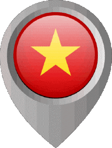 Drapeaux Asie Vietnam Epingle de Localisation 