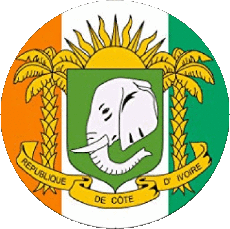 Flags Africa Ivory Coast Round 