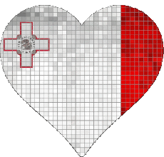 Flags Europe Malta Heart 