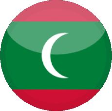 Drapeaux Asie Maldives Rond 
