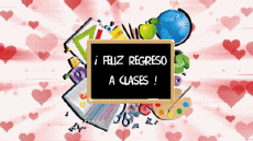 Mensajes Español Feliz Regreso a Clases Fondo animado 006 