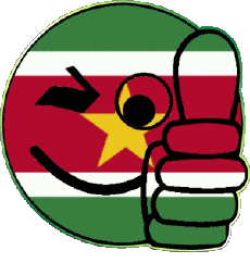 Drapeaux Amériques Suriname Smiley - OK 