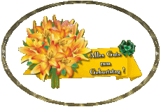 Messagi Tedesco Alles Gute zum Geburtstag Blumen Sfondo trasparente 008 