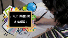 Nachrichten Spanisch Feliz Regreso a Clases Animierter Hintergrund 005 