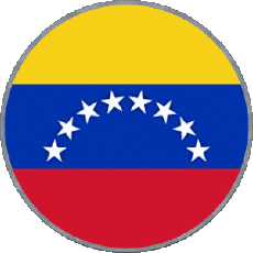 Flags America Venezuela Round 