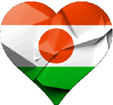 Banderas África Niger Corazón 