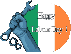 Messagi Inglese Happy Labour Day Ireland 