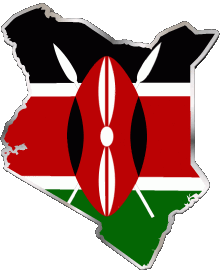 Flags Africa Kenya Map 