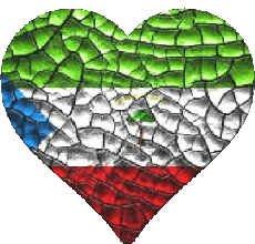 Banderas África Guinea Ecuatorial Corazón 