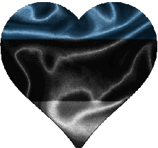 Flags Europe Estonia Heart 