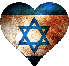 Flags Asia Israel Heart 