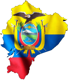 Bandiere America Ecuador Carta Geografica 