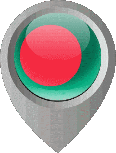 Drapeaux Asie Bangladesh Epingle de Localisation 