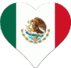 Bandiere America Messico Cuore 