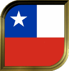 Drapeaux Amériques Chili Carré 