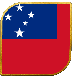 Bandiere Oceania Samoa Quadrato 
