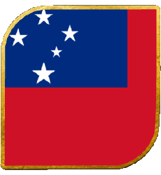 Drapeaux Océanie Samoa Carré 