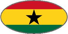 Flags Africa Ghana Oval 