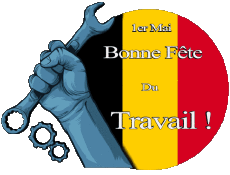 Mensajes Francés 1er Mai Bonne Fête du Travail - Belgique 