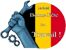 Nachrichten Französisch 1er Mai Bonne Fête du Travail - Belgique 