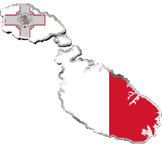 Drapeaux Europe Malte Carte 