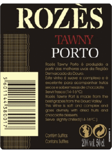 Tawny-Bebidas Porto Rozès 