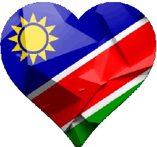 Banderas África Namibia Corazón 