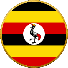 Fahnen Afrika Uganda Runde 