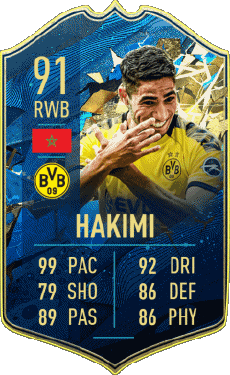 Multi Média Jeux Vidéo F I F A - Joueurs Cartes Maroc Achraf Hakimi 