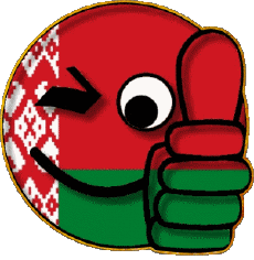 Banderas Europa Bielorrusia Smiley - OK 
