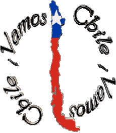 Mensajes Español Vamos Chile Bandera 