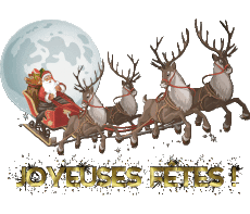 Mensajes Francés Joyeuses Fêtes (Noël) Serie 18 