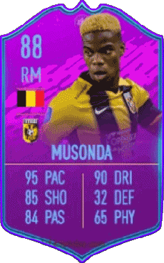 Multimedia Videospiele F I F A - Karten Spieler Belgien Charly Musonda 