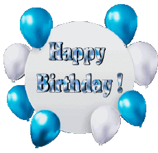 Mensajes Inglés Happy Birthday Balloons - Confetti 010 