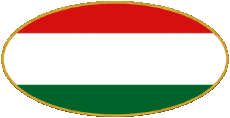 Drapeaux Europe Hongrie Ovale 