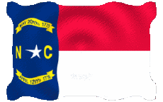 Drapeaux Amériques U.S.A - Etats Caroline du Nord Ondulation 