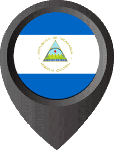 Flags America Nicaragua Location Pin 