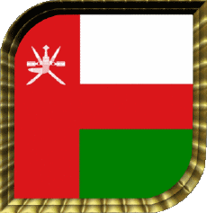 Bandiere Asia Oman Quadrato 