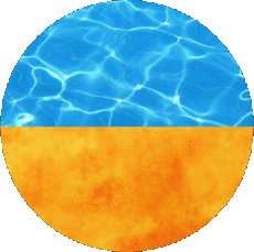 Drapeaux Europe Ukraine Rond 