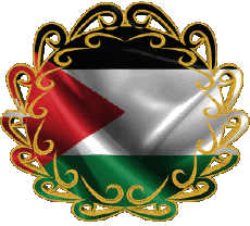 Drapeaux Asie Jordanie Forme 01 