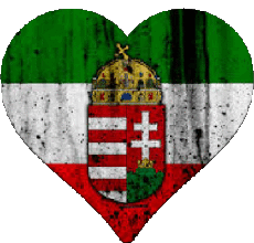 Fahnen Europa Ungarn Herz 